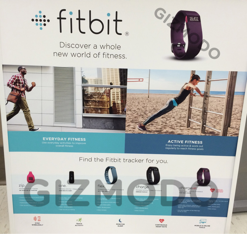 Illustration for article titled Exclusive: Fitbit Charge and Charge HR Images and Full Features List